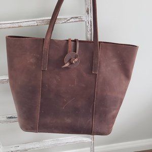 Vintage Buffalo Leather Tote